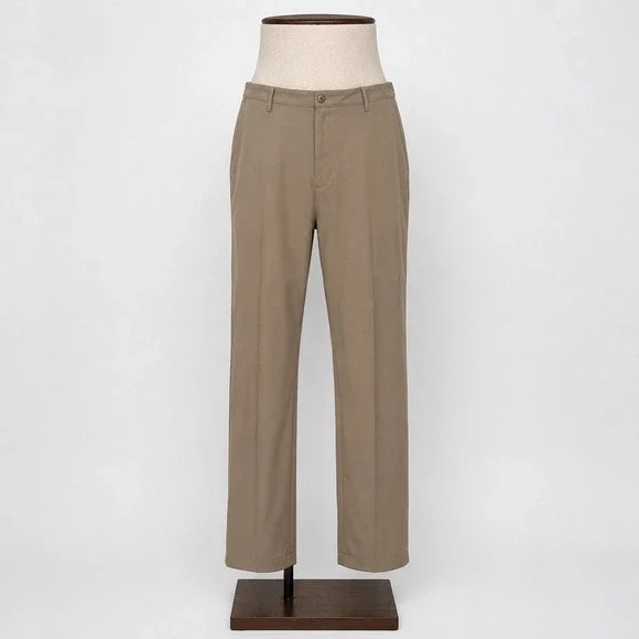 Adidas Climalite Mens Golf Performance Pants Tan Khaki Flat Front Size 42x30