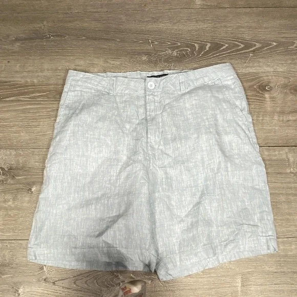 Saks Fifth‎ Avenue Shorts Mens 38 Linen Blend Casual Lightweight Summer Chino
