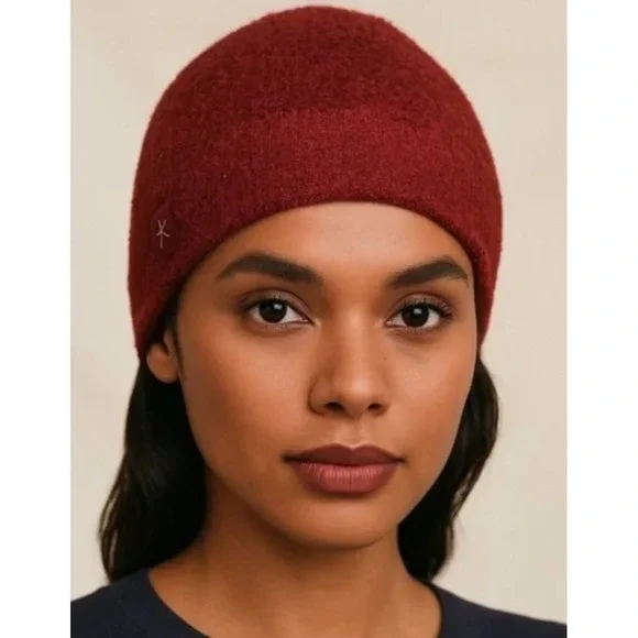 Barefoot‎ Dreams Cozychic Lite Confetti Beanie in Crimson - Rosewood NWT!