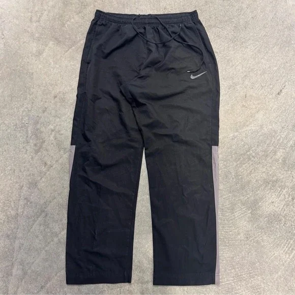 Vintage Nike Track Pants Black Baggy Gorpcore Straight Leg Athletic XXL