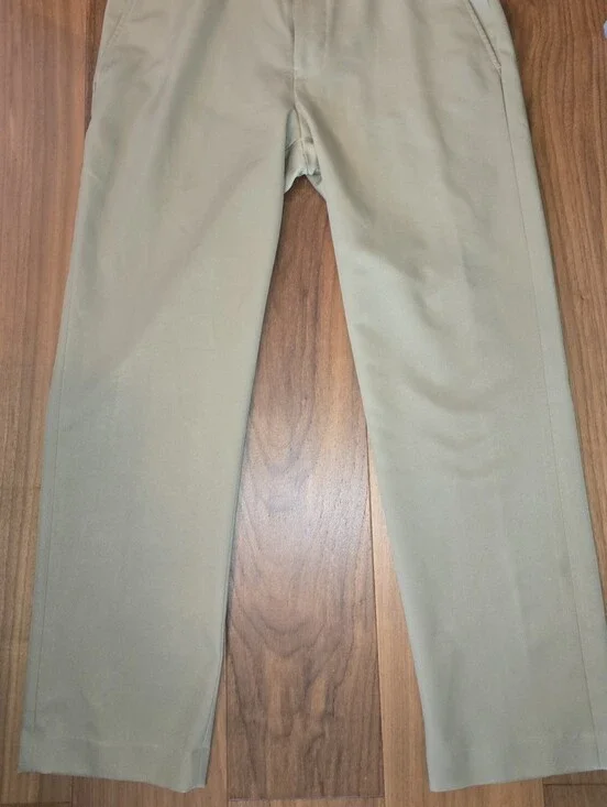 Classic Straight-Leg Dress Pants in Light Khaki