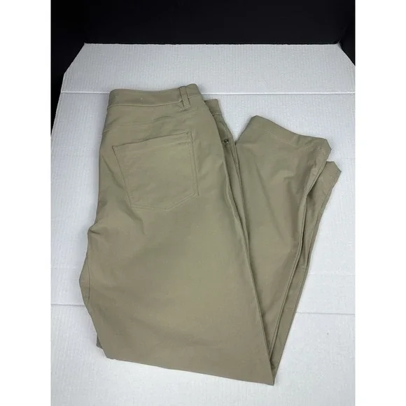 Lululemon Pants Mens 36x30 Beige Tech Chino Stretch Casual Golf Travel Tapered