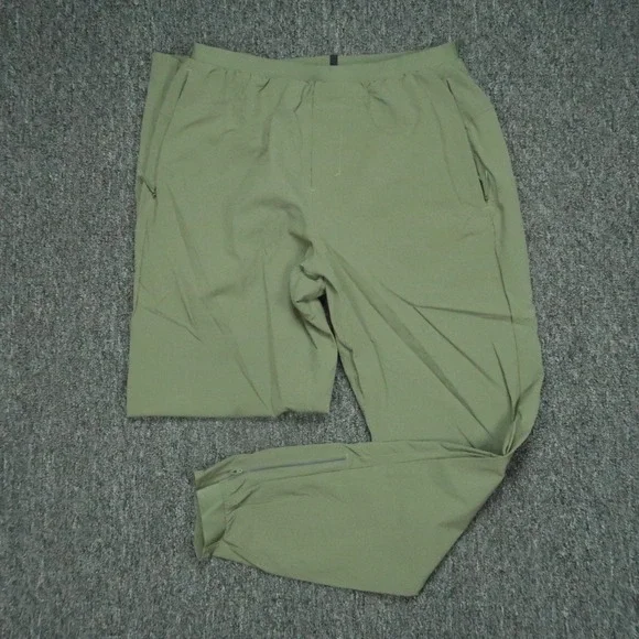 Lululemon Pants Men‎ Medium Green Run State Joggers Training Zip Pockets