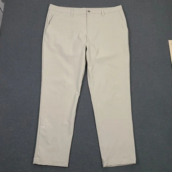 Lululemon ABC Classic-Fit 5 Pocket Pant Mens 38x30 Tan Beige Warpstreme