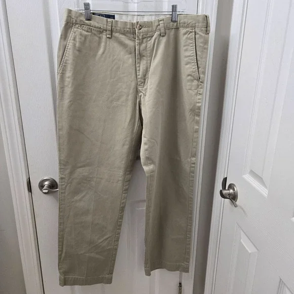 Polo Ralph Lauren Preston Mens Khaki Pants 36x30 100%‎ Cotton Classic Fit