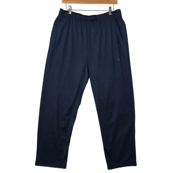 Nike Mens Size Large Navy‎ Dri Fit Training Pants Athletic Gym Workout