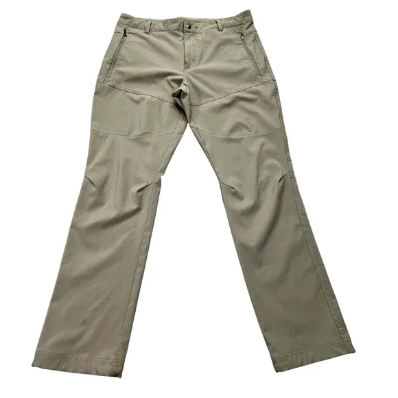 Columbia Triple Canyon Hiking Pants 36 X‎ 32 Tan Bungee Ankle Gorpcore Outdoor