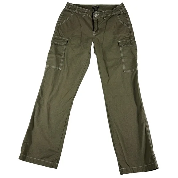 True Religion Cargo Pants Mens 32 Olive Green Ripstop Logo Straight Leg‎ Travel