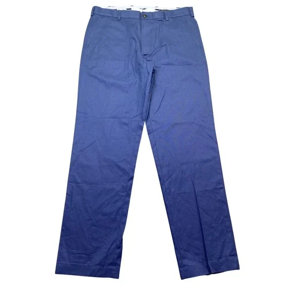 Brooks Brothers Clark Lightweight Advantage Chino Blue Textured Mens Pants Sz 34