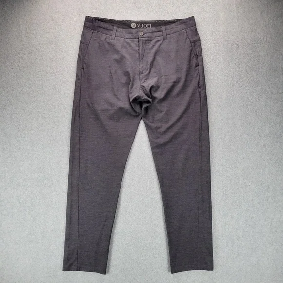 Vuori Aim Pant V431 Mens 34 Charcoal Gray Performance‎ Stretch Chino Technical