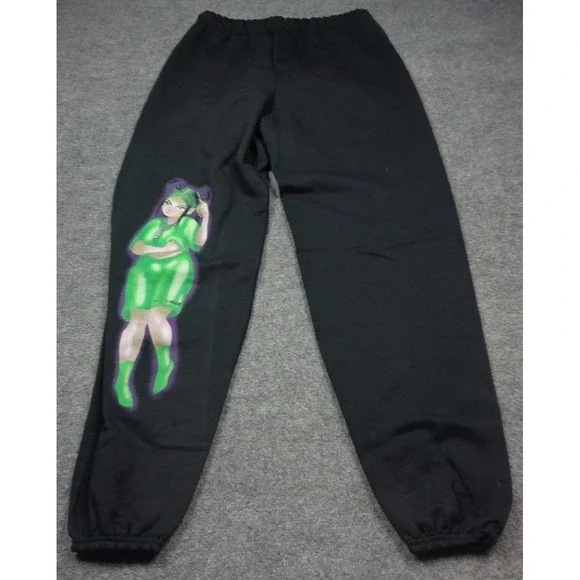 Billie Eilish Soto Gang Jogger Sweatpants Adults Large Black‎ Music Rare