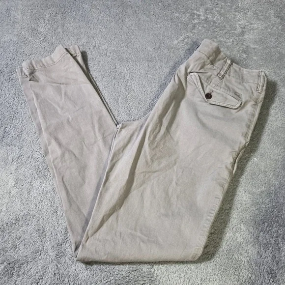 American Eagle Mens 34x33.5 Slim‎ Chino Pants Grey Khaki Next Level Flex Stretch