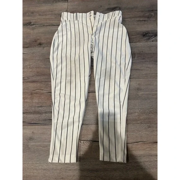 Champro Men Baseball Pants White Black Pinstripe Adult Medium‎ BP33