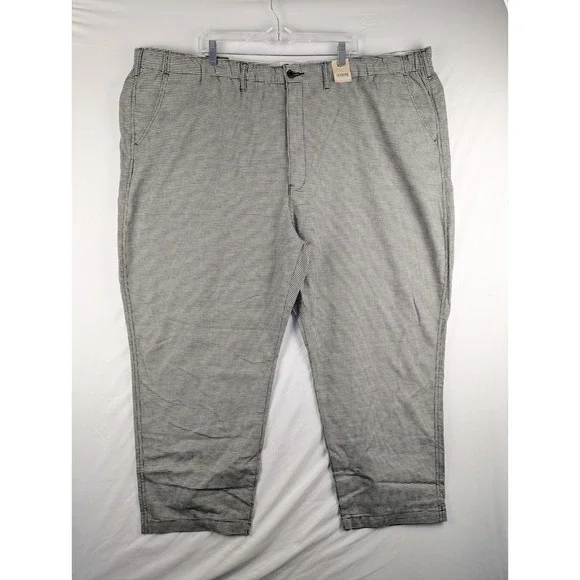 Levi's XX Chino EZ Taper Pants Mens 4XL Black White Houndstooth Stretch Big Tall