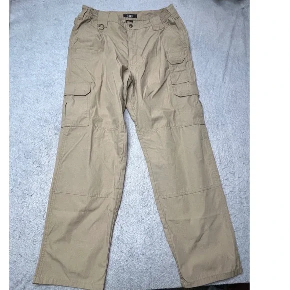 5.11 Tactical Cargo Pants Mens 36x32 Khaki Tan Ripstop Utility‎ Work Trousers