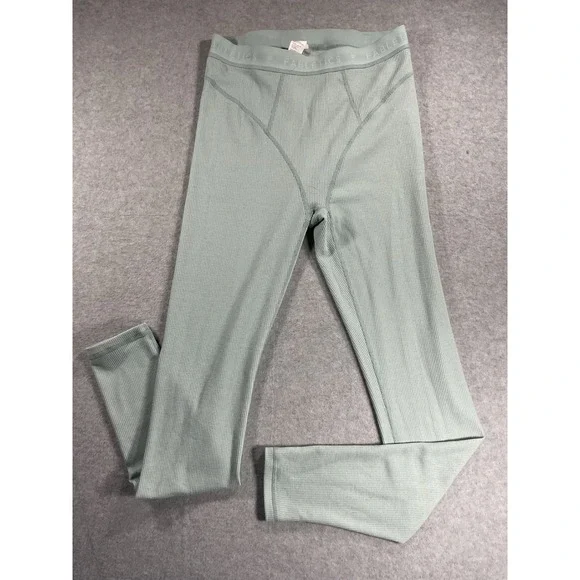 Fabletics Sage Green Waffle Knit High Waisted Leggings Mens M 1777
