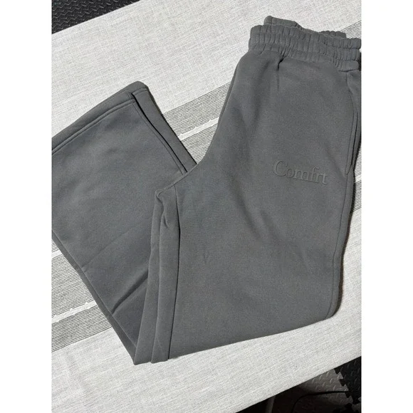 Comfort Brand‎ Mens Gray Wide Leg Sweatpants Elastic Waist Lounge Pants Small