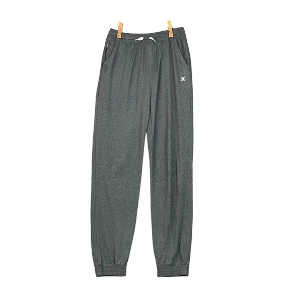 Hurley Jogger Pants Mens Large Gray Heather Athletic Sweatpants Stretch Running