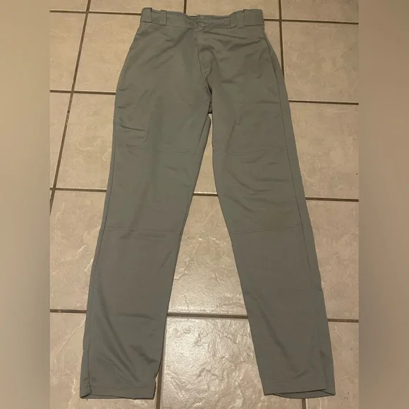 Rawlings Men's Semi-Relaxed Baseball Gray Pants Size Medium‎ Elastic Waist