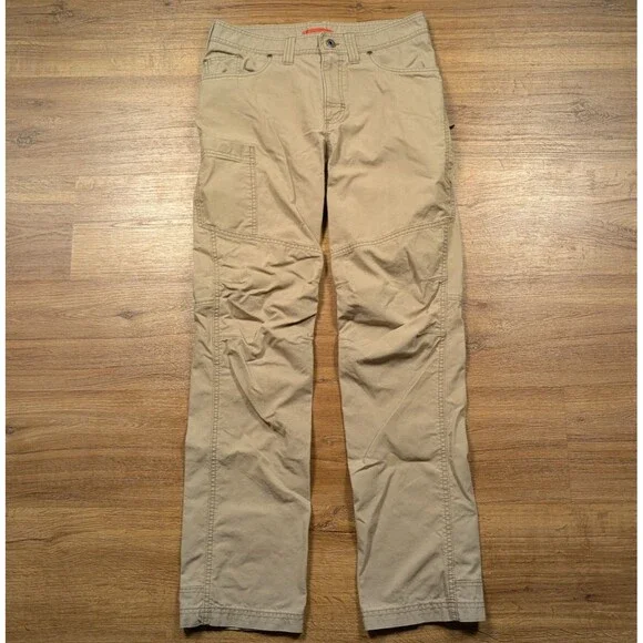 LL Bean Riverton Pants Mens 30x32(31) Beige Hiking Outdoor Utility Cargo