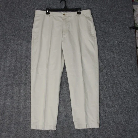 LL Bean Classic Fit Chino Pants‎ Mens 36x28 Beige Khaki Cotton Staple Gorpcore
