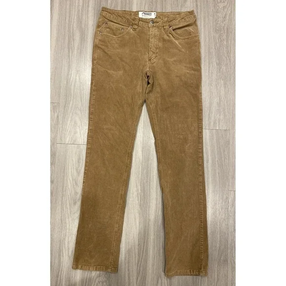 Mountain Khakis Corduroy Pants Mens‎ 33x34 Slim Tailored Fit Cord Brown