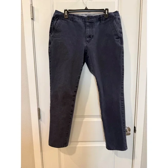 Bonobos Mens Navy Blue‎ Chino Pants Straight Leg 34x32 Casual Trousers