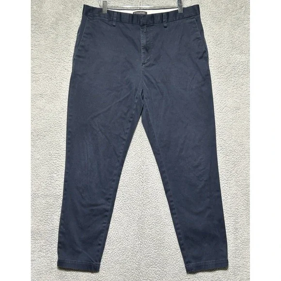 Banana Republic‎ Mason Athletic Tapered Fit Chinos Mens 35x32 Blue Pants Cotton