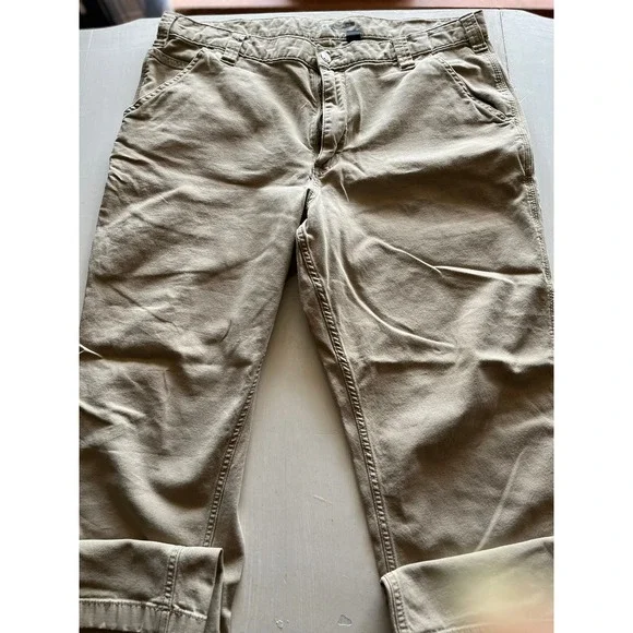Carhartt‎ Rugged Flex Relaxed Fit Canvas Work Pants Tan Khaki 38x30 BN2291-M