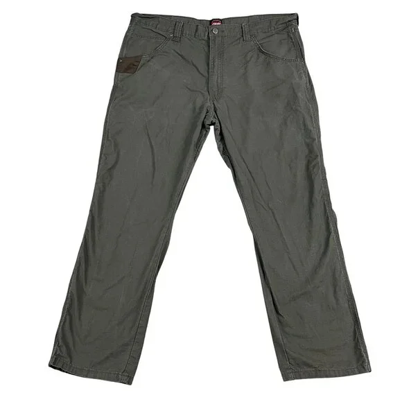 Wrangler Pants Mens 40x28 Relaxed Ripstop‎ Workwear Green High Rise