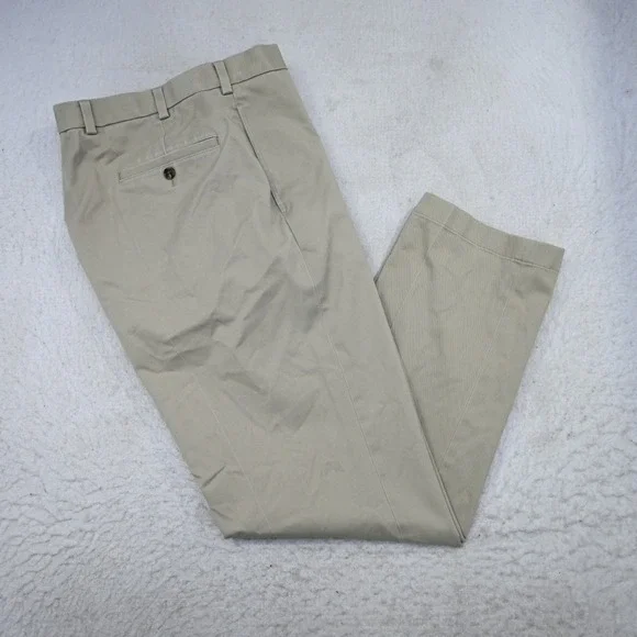 Brooks Brothers Advantage Chino Mens 37x32 Clark Fit Khaki Stretch‎ Cotton Pants