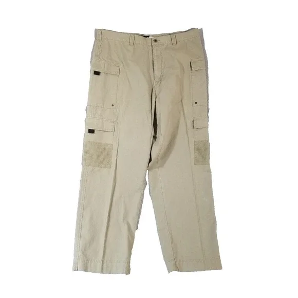 Timberland cargo hiking pants men's 40 x 32 khaki green lightweight cotton