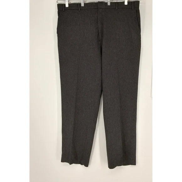 Levis Action Slacks Mens 42x32 Charcoal Gray Vintage Dress Pants Work 80s Office