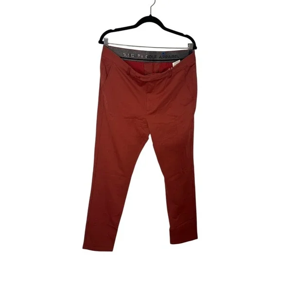 B. Scott Golf Apparel‎ Mens Tech Golf Pants Merlot 34/33 Comfort Stretch NWT