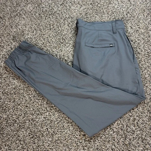 Travis Mathew Men's 34 Grey Active Tech Performance Jogger Pants Golf Casual