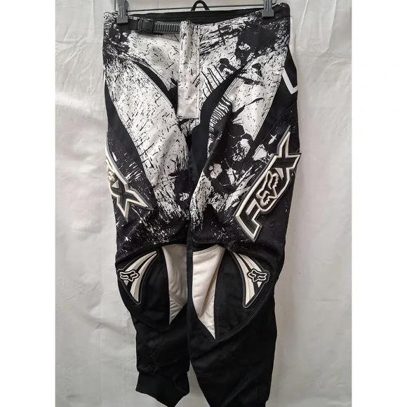 Fox Racing Pants Black and White Logo‎ Fox Racing Size 28 Unisex Adult