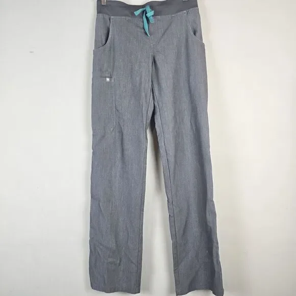 FIGS Pants Technical Collection‎ Kade Cargo Scrub Gray Womens XS/T .E132