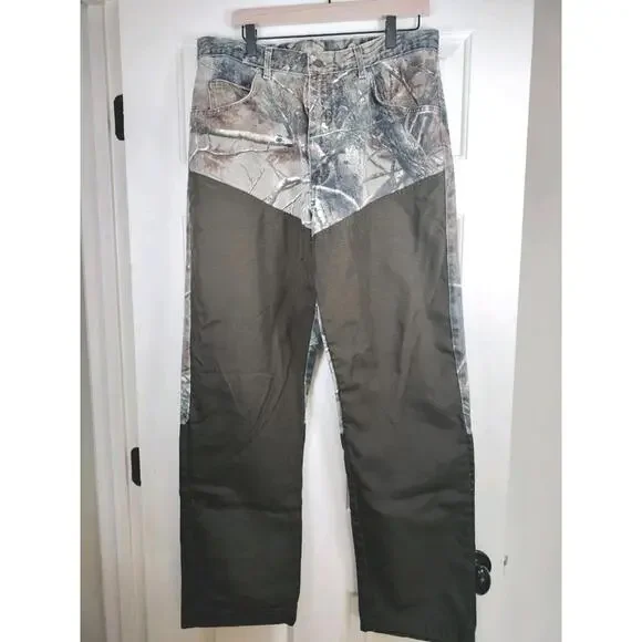 VTG Wrangler ProGear Realtree Camo Pants 36x32 Gorpcore Double Knee Brushguard‎