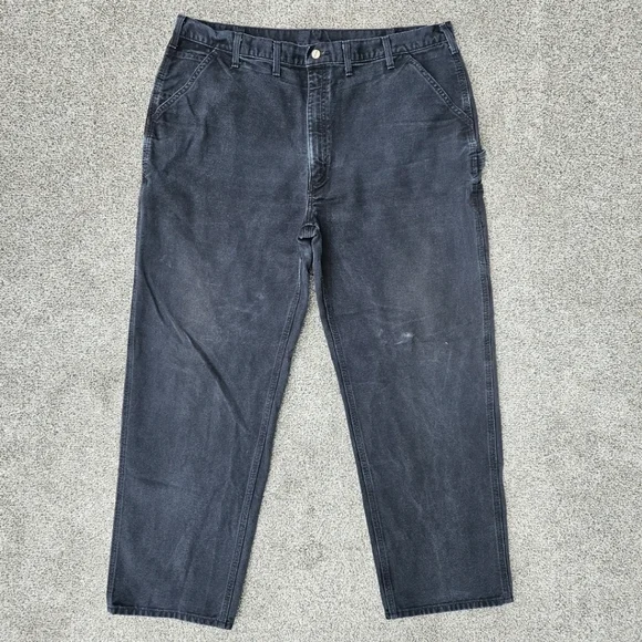 Carhartt Black Duck Canvas Carpenter Pants Original Dungaree Fit B11 BLK 44X34