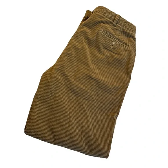 Vintage‎ Polo Ralph Lauren Men's  Chino Corduroy Andrew Pant Pleated 36*32