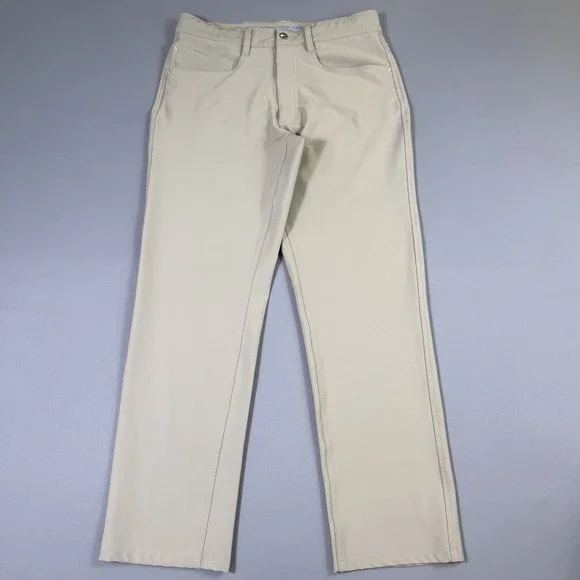 Footjoy Pants Mens 30x30 Tan Beige Athletic Fit 5 Pocket Performance Casual Golf