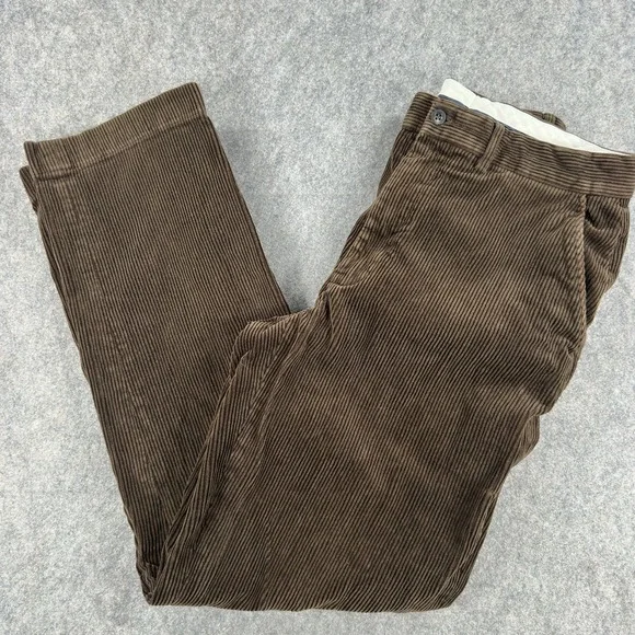 Polo Ralph Lauren Pants Mens 30x30 (Tag 32x32) Brown Corduroy Chino Regular Fit
