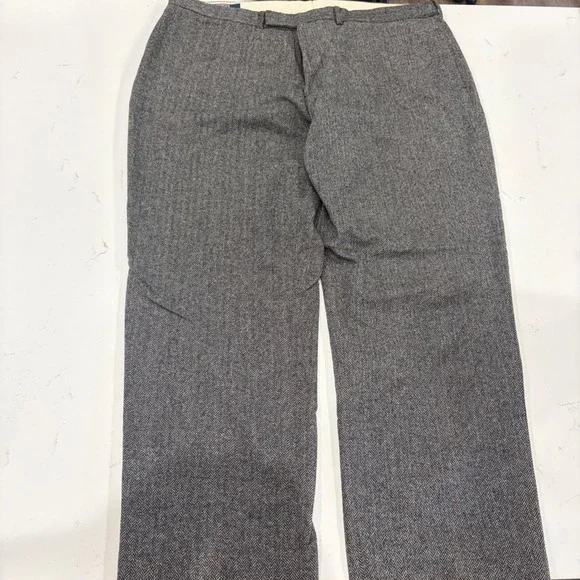 Polo‎ Ralph Lauren Vintage Grey Herringbone Wool Blend Trousers Mens 42x30