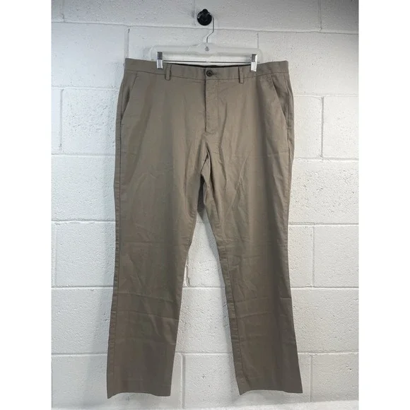 BONOBOS Men's Athletic 3XDRY Slim Fit  Chino Stretch Tan Pants‎ Size 38/30