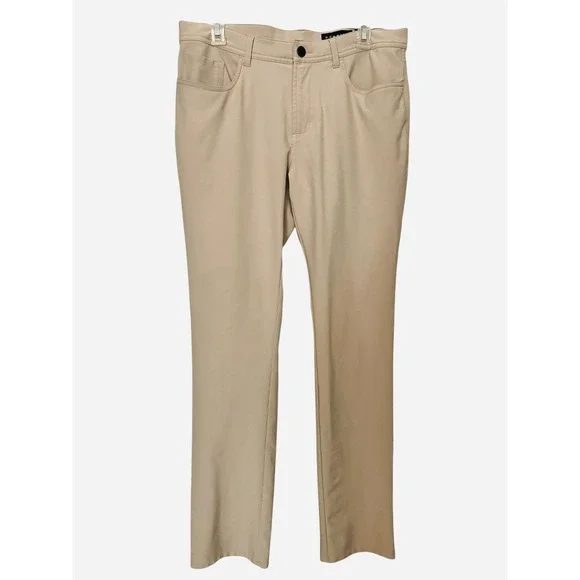 Dunning Mens Golf Pants‎ Size 32/32 Beige Stretch Athletic Performance