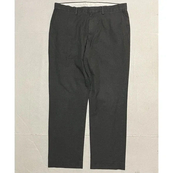 J.Crew Bowery Pants Mens Size 34‎ X 29 Gray Cotton Flat Front Casual Dress