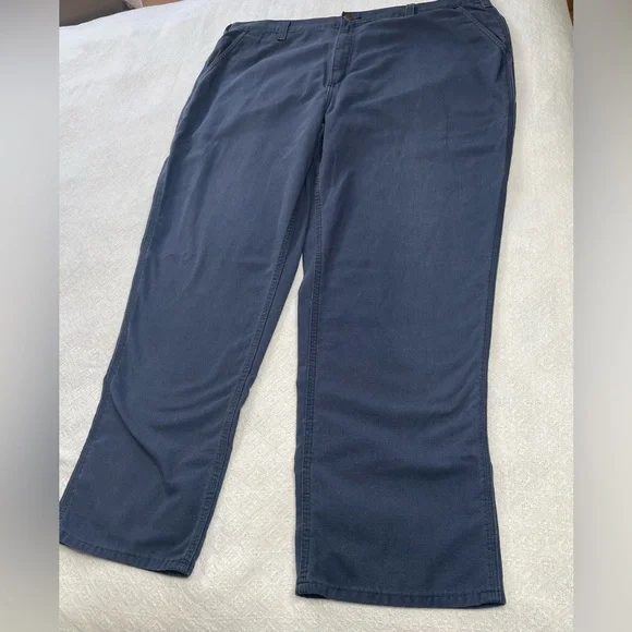 Carhartt Men's Deep Blue Chinos Sz 44 X‎ 34 Durable