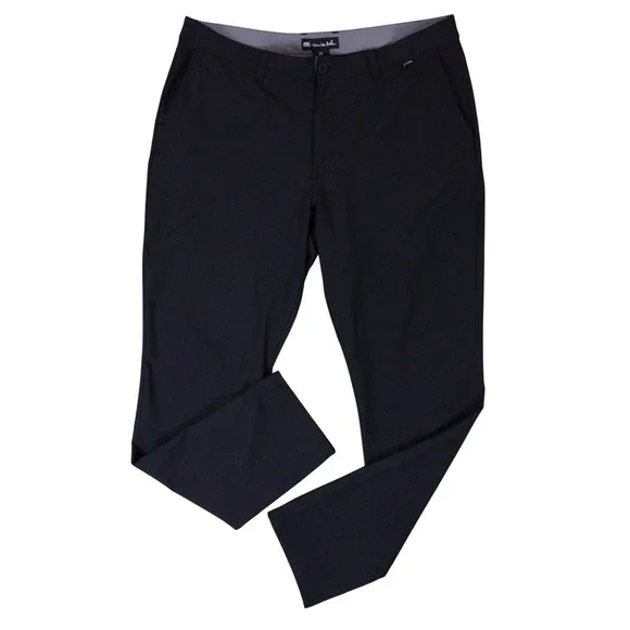 Travis Mathew Golf Pants Mens 38 Black Poly Spandex Performance Stretch