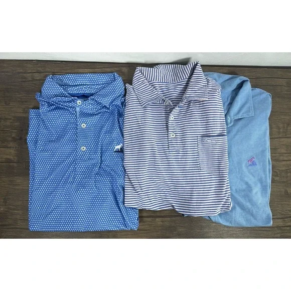Fairway & Greene, B. Draddy Polo Shirts - Lot Of 3 - Ballyhack Golf Mens Large