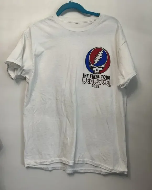 Dead and Company The Final Tour 2023 Gildan White T-Shirt XL Last Rose of Summer